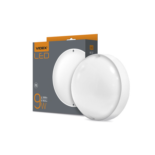 LED світильник (ЖКХ) круглий VIDEX 9W 5000K (VL-BHR-095PW)