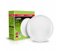 Світлодіодний EUROLAMP LED Світильник круглий накладний ЖКХ 8W 5500K (LED-NLR-08/55(P))