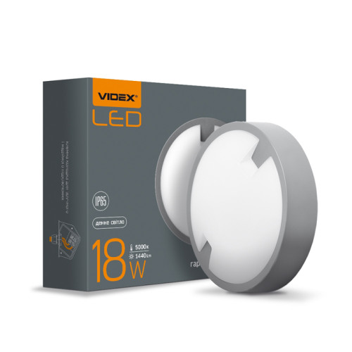 LED світильник IP65 круглий VIDEX 18W 5000K (VL-BH12R-185)