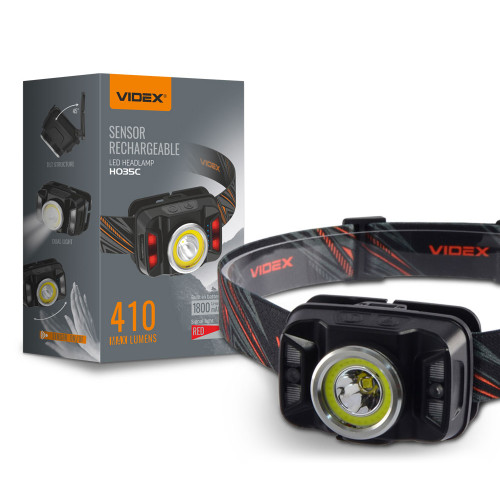 Налобний світлодіодний ліхтарик VIDEX VLF-H035C 410Lm 5000K