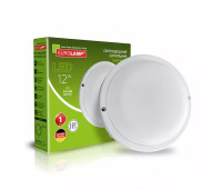 Світлодіодний EUROLAMP LED Світильник круглий накладний ЖКХ з датчиком руху 12W 5000K