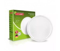 Світлодіодний EUROLAMP LED Світильник круглий накладний ЖКХ з датчиком руху 20W 4000K