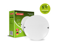 EUROLAMP LED Світильник круглий накладний ЖКХ з датчиком руху 20W 5000K G9