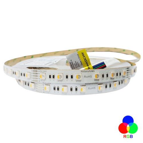 Світлодіодна стрічка 5050-60-IP20-RGB/WW-12-24 RD0260AC-A 2700K RISHANG