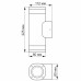 LED Світильник архітектурний AR072G IP54 VIDEX GU10x2 (VL-AR072G)