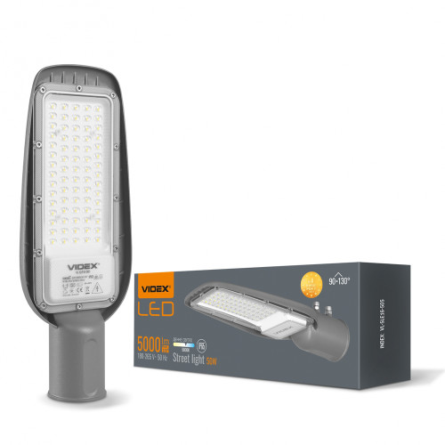 LED ліхтар вуличний VIDEX IP65 50W 5000Lm 5000K (VL-SLE16-505)