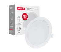 Світильник світлодіодний 1-RDL-2441-IP MAXUS RDL 24W 4100K IP44