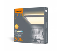 LED світильник з декоративною підсвіткою квадратний VIDEX DL3S 24W 4000K Білий