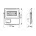 LED прожектор VIDEX F2e 30W 5000K з датчиком руху та освітленості (VL-F2e305W-S)