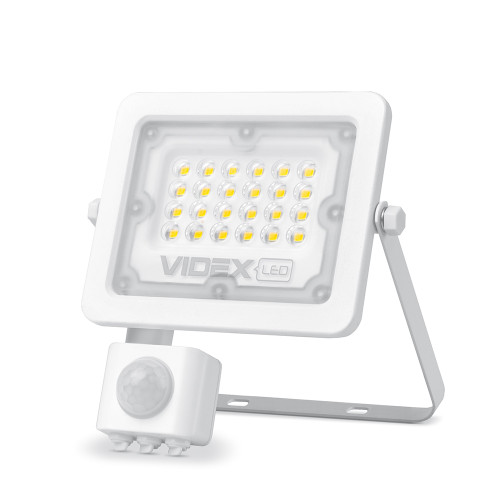 LED прожектор VIDEX F2e 20W 5000K з датчиком руху та освітленості (VL-F2e205W-S)
