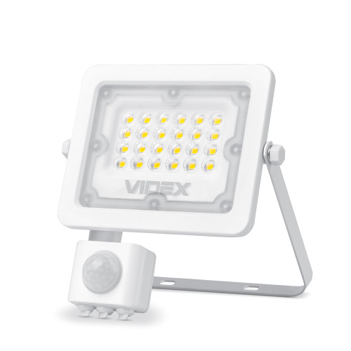 LED прожектор VIDEX F2e 10W 5000K з датчиком руху та освітленості (VL-F2e105W-S)