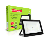 Світлодіодний LED SMD Прожектор чорний з радіатором 100W 6500K EUROLAMP