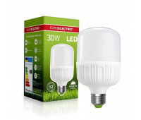 Світлодіодна EUROELECTRIC LED Лампа високопотужна 30W E27 6500K (LED-HP-30276(P))